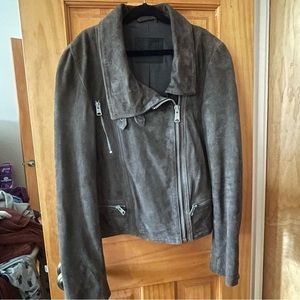 All Saints suede leather jacket